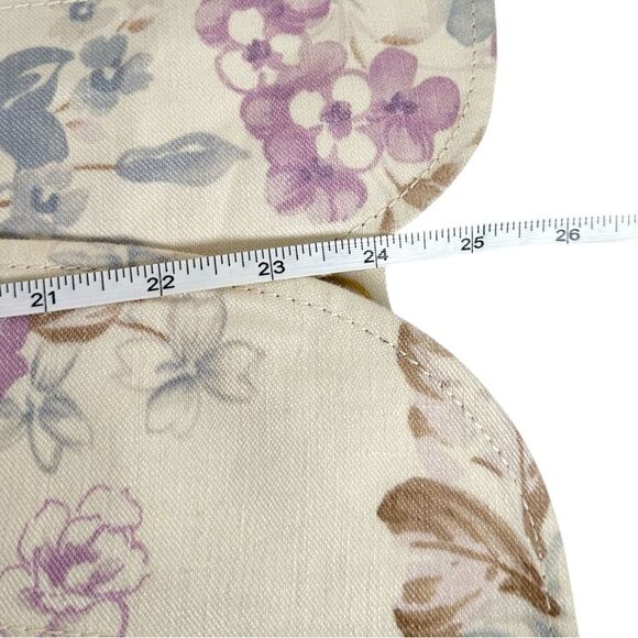 Etro Cream Floral Print Italian Linen Gold Button Blazer Jacket Rare Size 42/6 - Picture 7 of 8